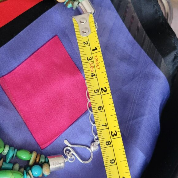 Jay King 3 Strand Lime Turquoise Necklace - Picture 3 of 4